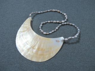 Papua Guinea Kina Shell & Seeds Necklace