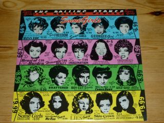 ROLLING STONES SOME GIRLS VINYL ALBUM LP RECORD NR DIE - CUT 1978 3