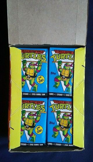 1989 Topps Teenage Mutant Ninja Turtles Trading Cards Box Series 2 48 Wax Packs 2