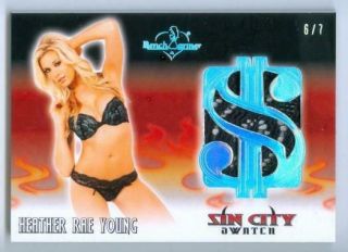 Heather Rae Young " Sin City Swatch /7 " Benchwarmer Vegas Baby Premium 2020