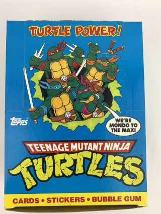 1989 Topps Teenage Mutant Ninja Turtles Cartoon Box 48 Packs