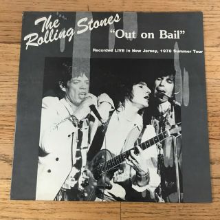 ROLLING STONES - Out On Bail LP - rare fanclub pressing 1978 2