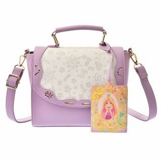 Rapunzel & Pascal Shoulder Bag 2way With Pass Case Disney Tangled 10 Years