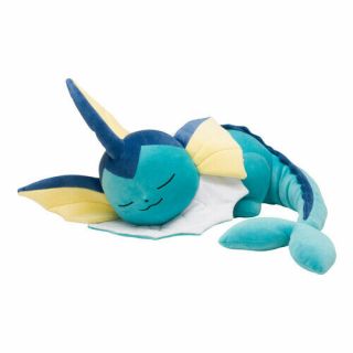 Pokémon Center Sleeping Vaporeon Plush Doll Japan Ship Within 3 - 5 Bday