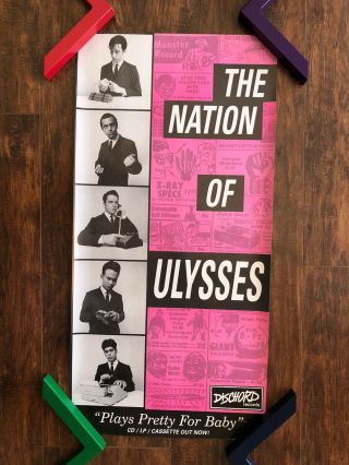 Nation Of Ulysses “plays Pretty For Baby” Lp (vinyl,  Dischord) Promo Poster