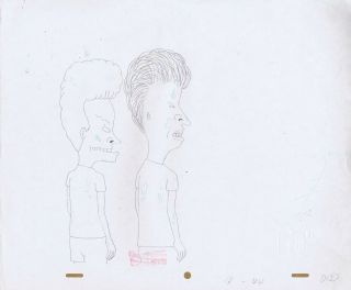 Beavis Butthead Production Cel Cell Drawing Mtv Mike Judge 90s