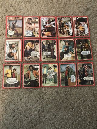 1976 TOPPS WELCOME BACK KOTTER TV SHOW COMPLETE (53) CARD SET.  EX 2