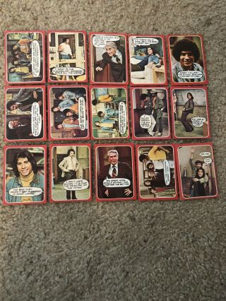 1976 TOPPS WELCOME BACK KOTTER TV SHOW COMPLETE (53) CARD SET.  EX 3
