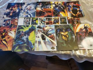 1994 Marvel Flair Prints Complete Set 10 Jumbo Cards Only.