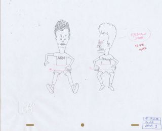 Beavis Butthead Production Cel Cell Drawing Mtv Mike Judge 1990s Desks