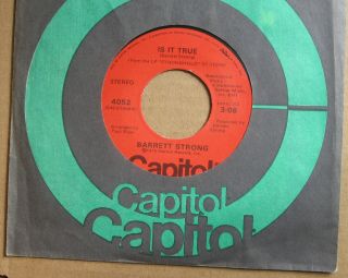 Barrett Strong Is It True - 1975 Capitol Modern Northern Soul Nm