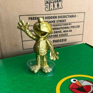 Rare: Mighty Jaxx Jason Freeny Gold Elmo Sesame Street Dissectibles