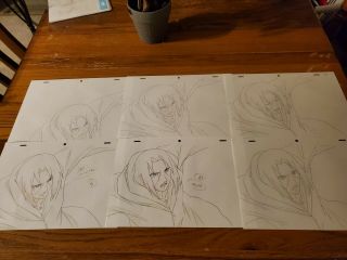 Japanese Anime Production Genga (Not Cel) Set of 14 - Uchiha Itachi 2