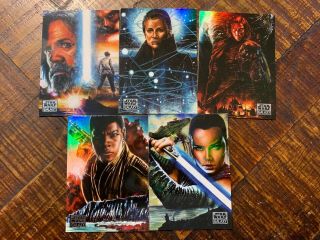 2018 Topps Star Wars Galaxy Legends Complete Set Of 5