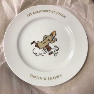Not Limited Item Rare Tintin Snowy Dish Plate Ceramic ① F/s