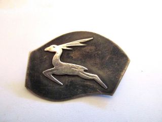Sterling Silver Brooch/pendant Deer Running,  Marked Israel 925