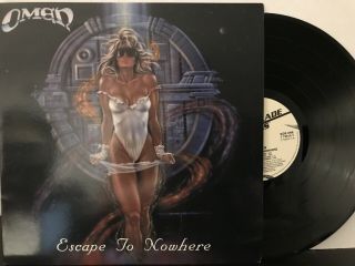Omen – Escape To Nowhere Lp 1988 Metal Blade Records ‎– 7 73310 - 1 Nm/nm