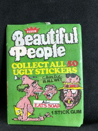 Vintage People Ugly Stickers Wax Pack - Rare