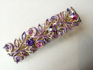 Vintage Jewellery Goldtone And Mixed Purple Aurora Bracelet
