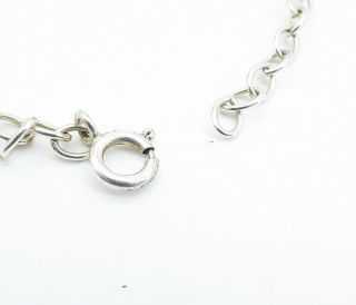 ISRAEL 925 Silver - Vintage Amethyst & Topaz 2 Tone Hamsa Chain Bracelet - B8211 3