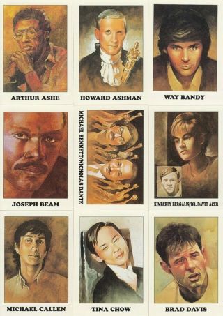 Vintage 1993 Aids Awareness Trading Card Complete Base Set 1 - 110 Very Rare