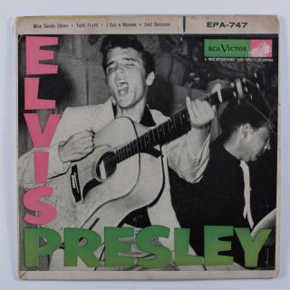 Rock & Roll 45 Elvis Presley Blue Suede Shoes Rca Victor 4 - Song Ep Pic Sleeve