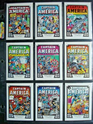1990 Comic Images Captain America 50th Anniversary Complete 45 Card Set Nm
