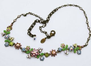 Sorrelli Fresh Flowers Enamel & Crystal Necklace
