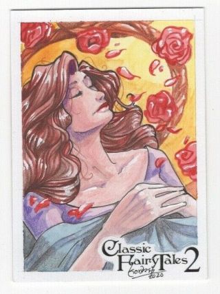 Perna Studios Classic Fairy Tales 2 Sketch Card Sleeping Beauty Stacey Kardash