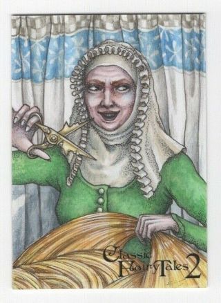 2020 Perna Studios Classic Fairy Tales 2 Sketch Card Gothel By Erika Schulz