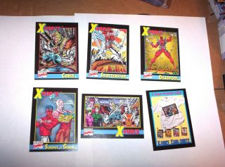 1991 Marvel Comics X - Force Promo 6 Card Set Rob Liefeld Deadpool Cable X - Men