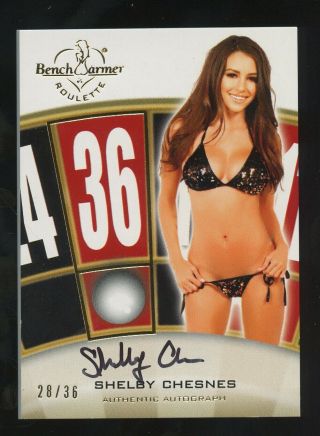 2014 Benchwarmer Roulette Gold Foil Shelby Chesnes Auto 28/36