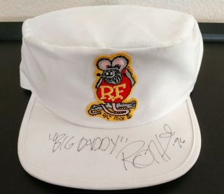 Ed Big Daddy Roth Signed Rat Fink Cap / Hat 1996