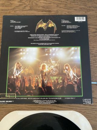 OVERKILL Fuck You LP Vinyl Megaforce Gold Stamp Promo Over Kill 1987 1st Press 3