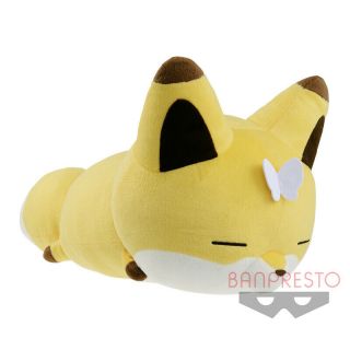 Tanuki To Kitsune Raccoon Dog & Fox Plush Doll Stuffed Toy Butterfly 52cm Japan