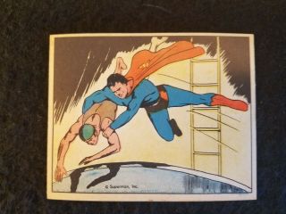 Superman 1940 Gum Inc Trading Card 29 Death Dive Vg