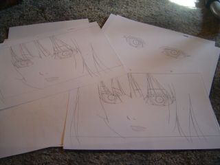 Hell Girl Jigoku Shoujo Anime Douga Cel Sketch Set Ai Enma 8 Pgs Oversized