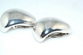 Bat - Ami Israel Sterling Silver Clip Dome Earrings Modernist