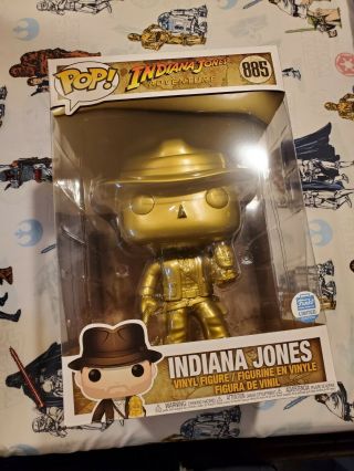 In Hand 10 Inch Indiana Jones Gold Funko Limited Exclusive Pop 885