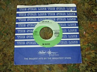 The Beatles Green Star Line 45 " Love Me Do " B/w " P.  S.  I Love You " Capitol 6062