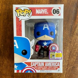 Captain America 06 Funko Pop / Sdcc 2017 Exclusive / Marvel Avengers / Nib Mib