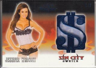 2020 Benchwarmer Vegas Baby Jennifer Walcott Blue Sin City Swatch Card Sp 1/2