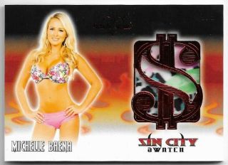 2020 20 Benchwarmer Vegas Baby Michelle Baena Sin City Swatch Card One Of /1 1/1