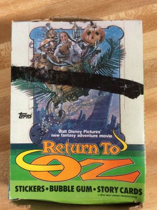 Vintage 1985 Topps Disney Return To Oz Full Box Wax Box 36 Packs