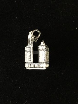 Vintage Sterling Silver Charm Wrigley Building Chicago 3d Solid Heavy Illinois