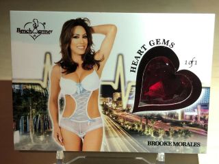 2020 Benchwarmer Red Foil Vegas Baby Premium Brooke Morales Heart Gems 1/1