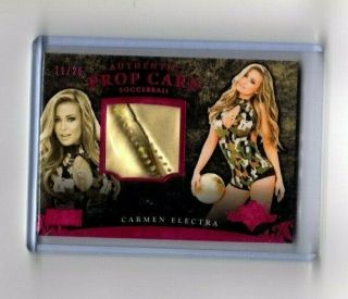 Carmen Electra 2013 Benchwarmer Gold Edition Prop Card: 11/25 Soccerball Swatch
