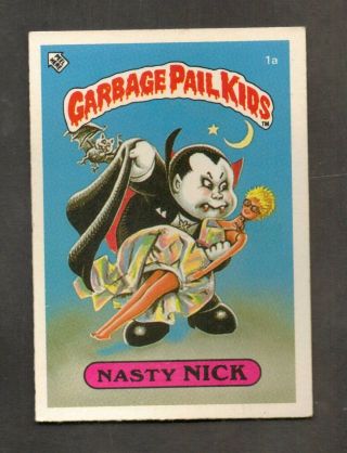 1985 Topps Garbage Pail Kids Uk Mini Nasty Nick 1a