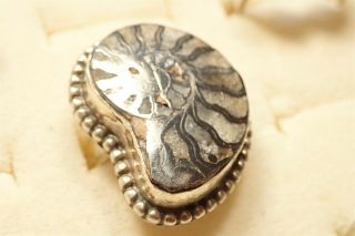 1,  MILLION YEAR OLD FOSSIL STERLING SILVER OLD PAWN HUGE BIG CHUNKY RING 2