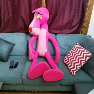 Pink Panther Plush Wired Stuffed Animal 48 " Collectible 1980 - Made In Canada